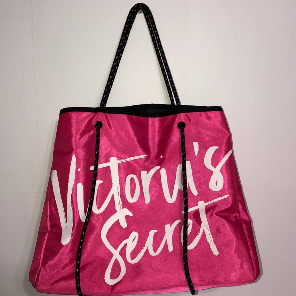 Victoria’s Secret snap expandable open tote pink